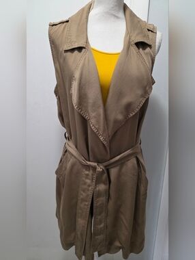 Me Jane Women's Sleeveless Tencel Blazer Jacket